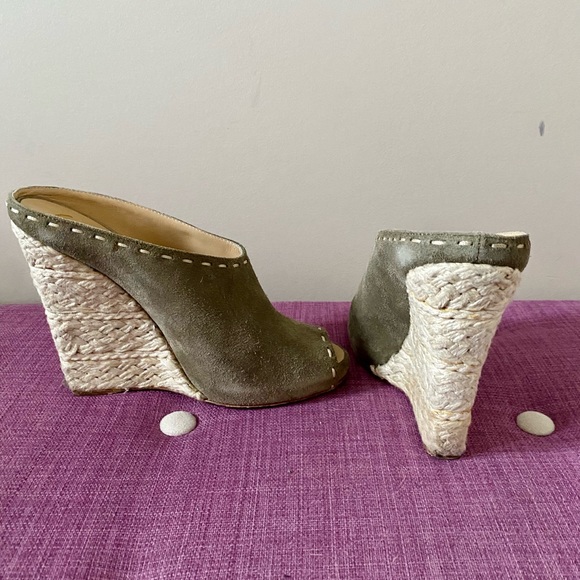 Giuseppe Zanotti Koka Velour Jasmin Wedge Sandals - Picture 6 of 13